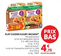 Hyper U Fleury Michon Moussaka boeuf offre