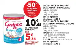 Hyper U Guigoz Optipro Croissance offre