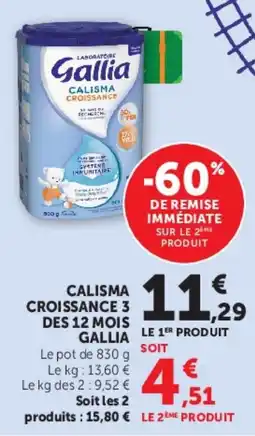 Hyper U Gallia Calisma Croissance offre