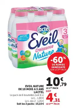 Hyper U Lactel Eveil offre