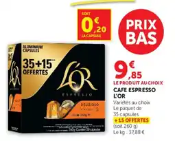 Hyper U L'OR Espresso offre