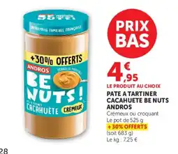 Hyper U ANDROS BE NUTS! CACAHUÈTE offre