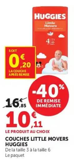 Hyper U HUGGIES Couches Little Movers offre