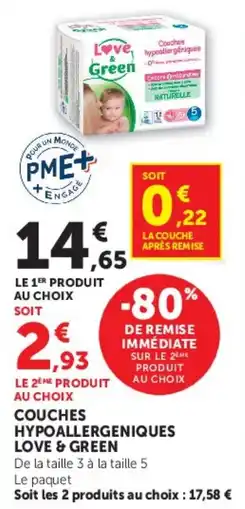 Hyper U Love & Green Couches hypoallergéniques offre