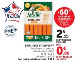 Hyper U Stoeffler Saucisses offre