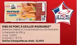 Hyper U Côté Plaisir Ribs de porc à griller madrange offre