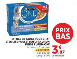 Hyper U PURINA ONE EFFILES EN SAUCE POUR CHAT offre