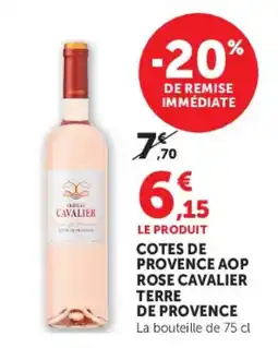 Hyper U Cavalier Cotes de Provence AOP Rose Terre de Provence offre