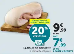 Hyper U LANGUE DE BOEUF offre