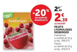 Hyper U Seeberger Framboises offre