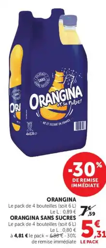 Hyper U ORANGINA offre