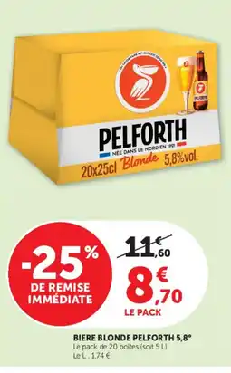 Hyper U PELFORTH Bière blonde offre