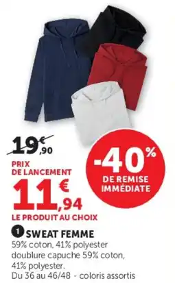 Hyper U Sweat femme offre