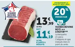 Hyper U Viande Bovine Roti offre