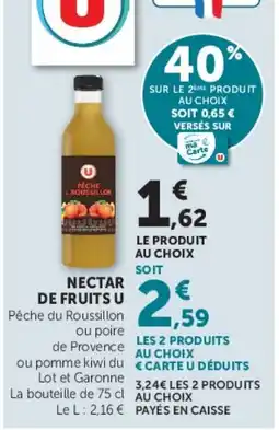 U Express NECTAR DE FRUITS U offre