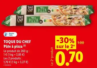 TOQUE DU CHEF Pâte à pizza