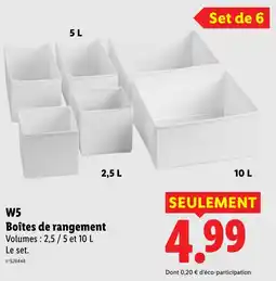 Lidl W5 Boîtes de rangement offre