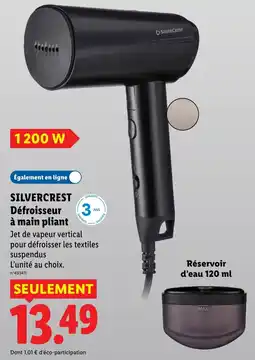 Lidl SILVERCREST Défroisseur à main pliant offre