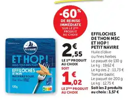 U Express PETIT NAVIRE EFFILOCHES DE THON MSC offre