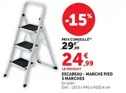 Hyper U ESCABEAU - MARCHE PIED offre
