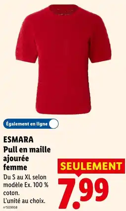 Lidl ESMARA Pull en maille ajourée femme offre