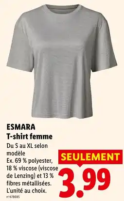 Lidl ESMARA T-shirt femme offre