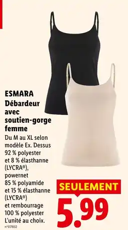 Lidl ESMARA Débardeur avec soutien-gorge femme offre