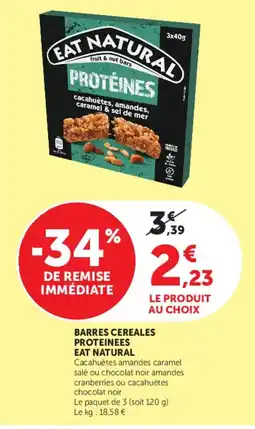 U Express EAT NATURAL BARRES CEREALES PROTEINEES offre