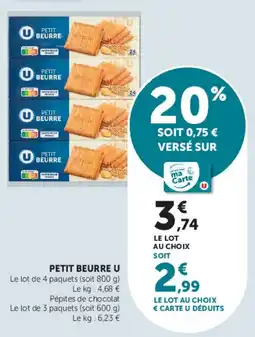 U Express PETIT BEURRE U offre