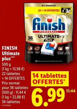 Lidl Finish Ultimate plus offre