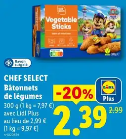 Lidl CHEF SELECT Bâtonnets de légumes offre