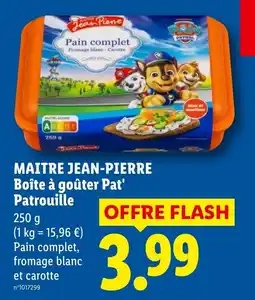 Lidl MAITRE JEAN-PIERRE Boîte à goûter Pat' Patrouille offre
