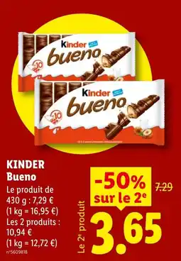 Lidl Kinder Bueno offre