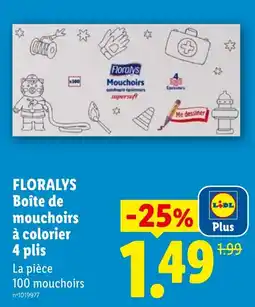 Lidl Floralys Mouchoirs offre