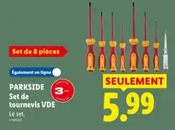 Lidl Parkside set de tournevis vde offre