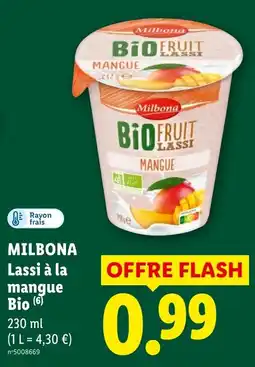 Lidl Milbona Lassi à la mangue Bio offre