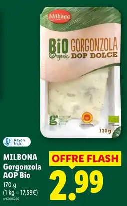 Lidl Milbona Gorgonzola AOP Bio offre