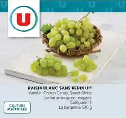 U Express U Raisin blanc sans pépin offre