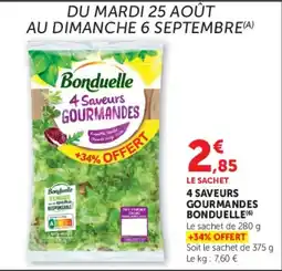 U Express Bonduelle 4 Saveurs Gourmandes offre