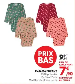 Hyper U PYJAMA ENFANT offre