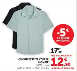 Hyper U CHEMISETTE TEXTUREE HOMME offre