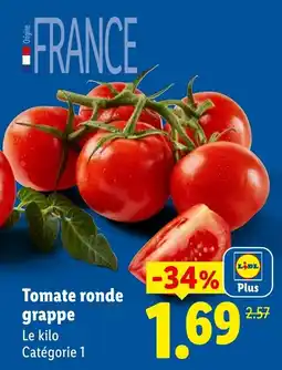Lidl Tomate ronde grappe offre