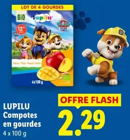 Lidl Lupilu Compotes en gourdes offre