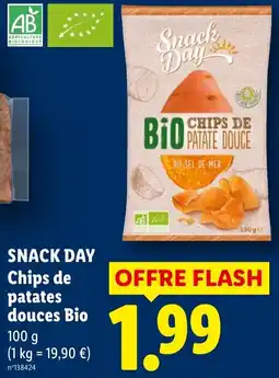 Lidl Snack Day Chips de patates douces Bio offre