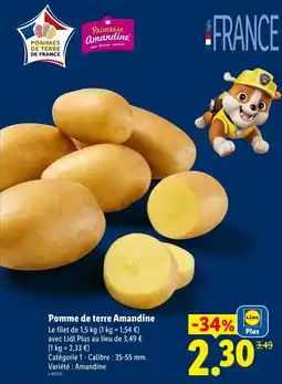 Lidl Princesse Amandine Pomme de terre offre