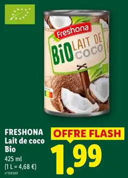 Lidl Freshona Lait de coco Bio offre