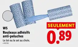 Lidl W5 Rouleaux adhésifs anti-peluches offre
