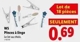 Lidl W5 Pinces à linge offre