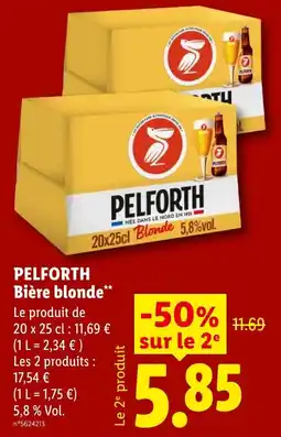 Lidl PELFORTH Bière blonde offre