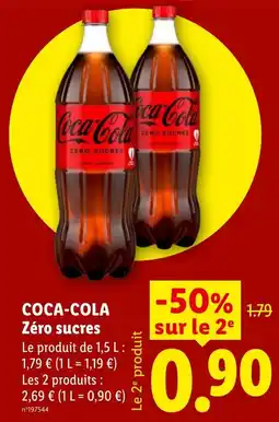 Lidl Coca-Cola Zéro sucres offre